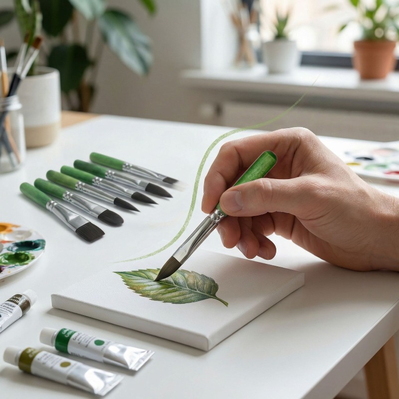Detailing Brush Set - 6ピースミニトラベルペイントブラシバッグセットアート水彩/ガッシュペイントディテールスケッチカラーリングブラッシング水彩ブラシ