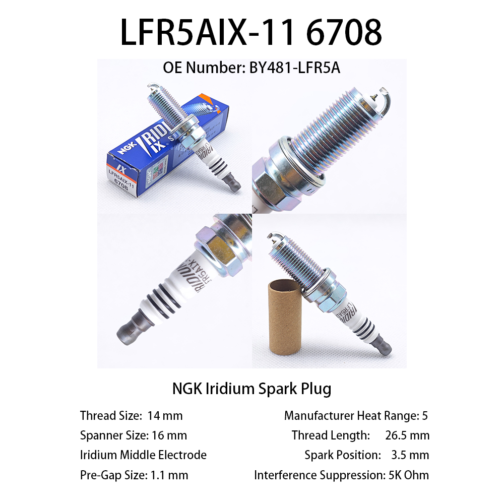 Ngk Spark Plug Iridium Ix - Ngk iridium ixスパークプラグ,オリジナル,LFR5AIX-11 6708, 1個
