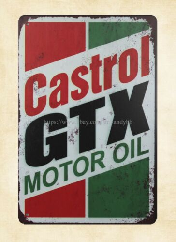 Castrol Oil Gtx - ガーデンレプリカ カストロール GTX モーターオイル メタルティンサイン