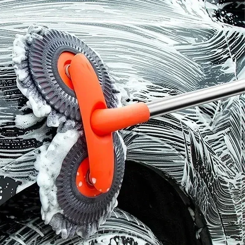 洗車機モップ泡洗浄ブラシダブルブラシヘッド屋根窓クリーニング - Car Cleaning Brush のレビューと価格