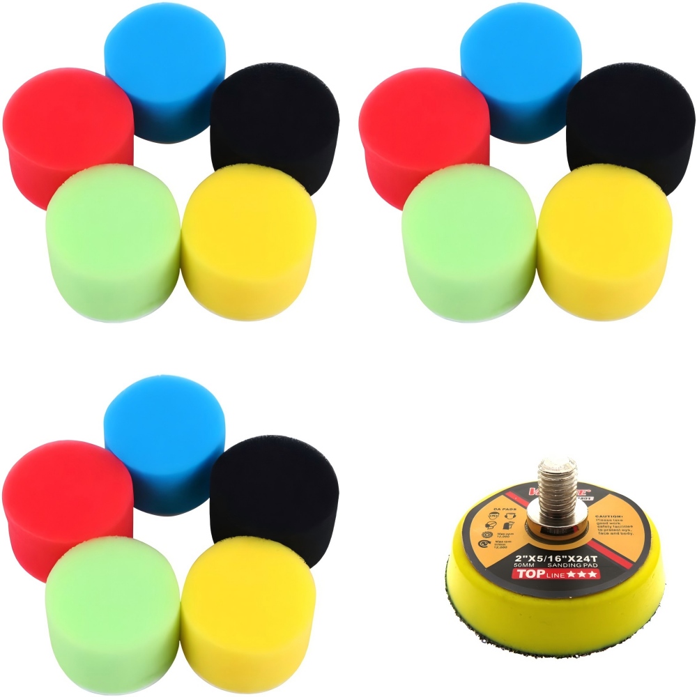 2インチ50mm車用研磨ディスクキット16個入り、アダプター - Polish Pad Set Buffer のレビューと価格