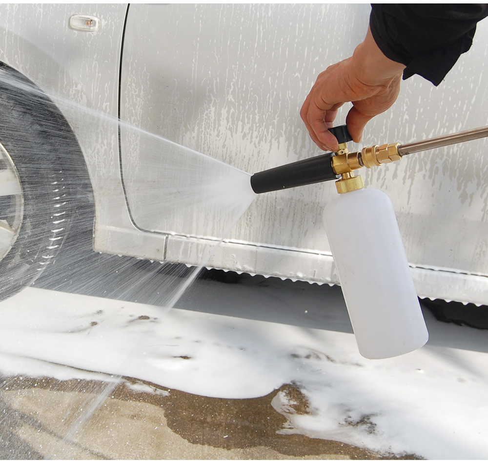 高圧洗浄機ガン+スノーフォームキャノンセット アルミ製スプレ - Foam Cannon Car Wash のレビューと価格