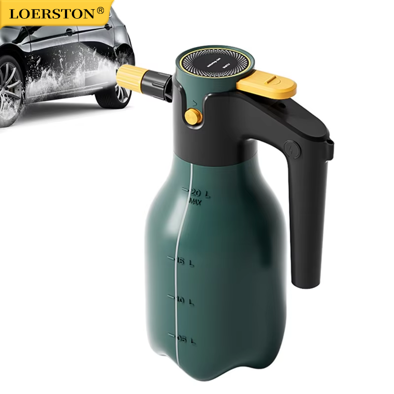 アップグレードされた2L電動泡スプレーボトル60 °   調 - Foam Cannon Car Wash のレビューと価格