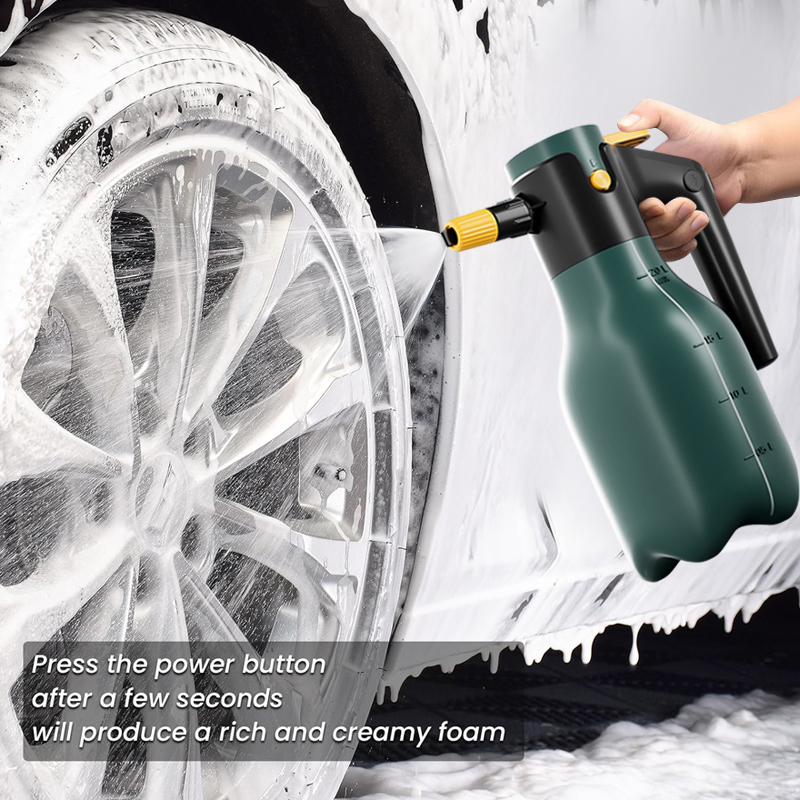 アップグレードされた2L電動泡スプレーボトル60 °   調 - Foam Cannon Car Wash のレビューと価格