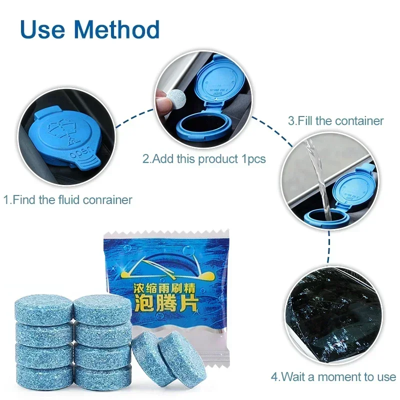 濃縮発泡洗車タブレット、濃縮フロントガラスクリーナー（ディー - Glass Cleaner Streak のレビューと価格