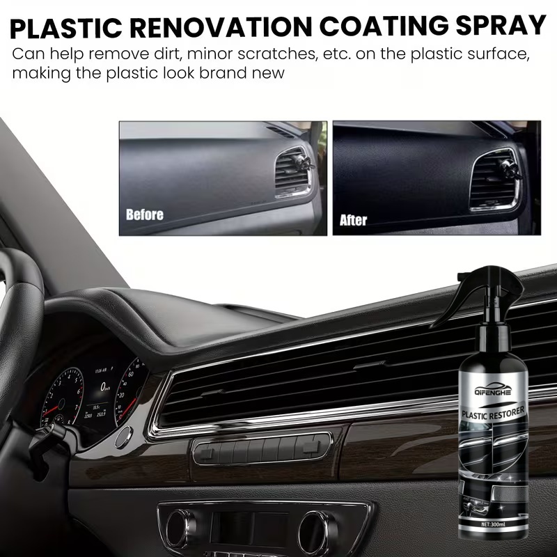 300ml 長持ちするプラスチック復元剤、色褪せた黒い車のダ - Trim Restorer Plastic のレビューと価格