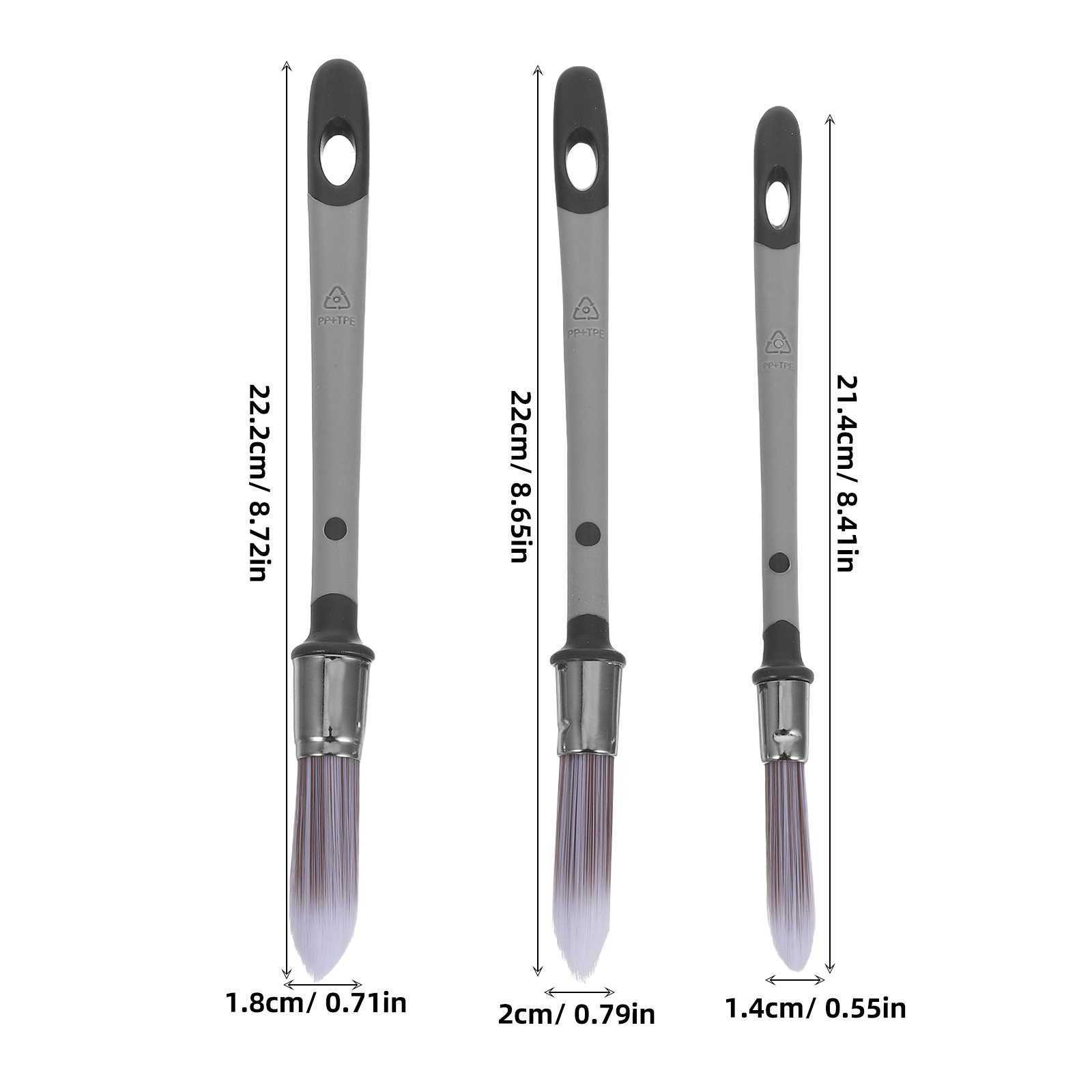 3本セット ギャップグラウトブラシ 精密な先のとがった丸いチ - Detailing Brush Set のレビューと価格