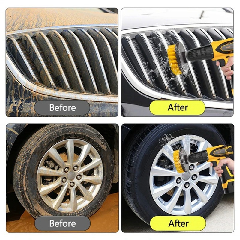 15個入り電動フロアスクラバーセット丸型クリーニングブラシカ - Car Cleaning Brush のレビューと価格